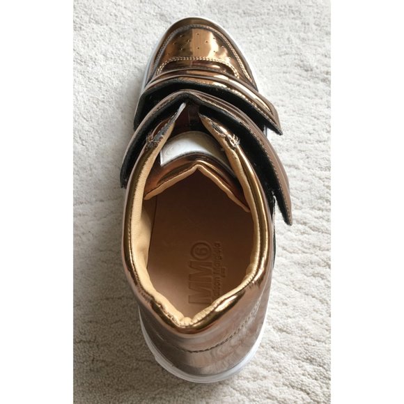 MAISON MARGIELA Mirrored Bronze Leather SNEAKERS - Picture 5 of 14